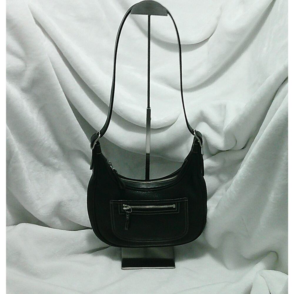 vintage coach handbag, Hobo Style,black with silver hardware